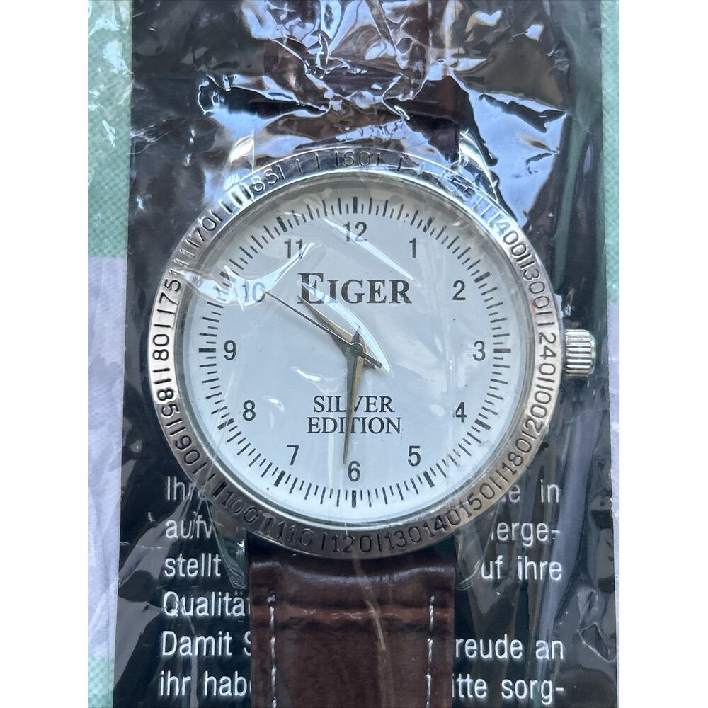 New Eiger Silver Edition Brown Band Quartz Watch